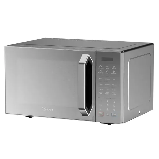 ميكروويف بغطاء فضي ولوحة فضية من ميديا، EM9P032M X-S