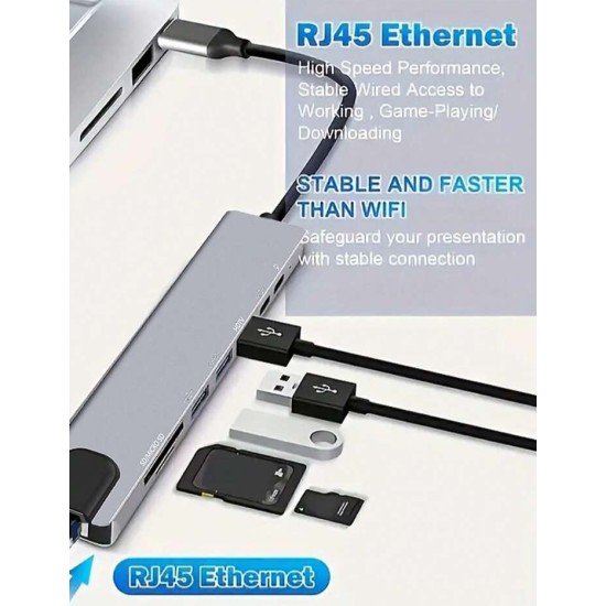 USB C 8 IN 1 HUB 