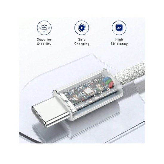 كابل شحن سريع مزدوج USB-C
