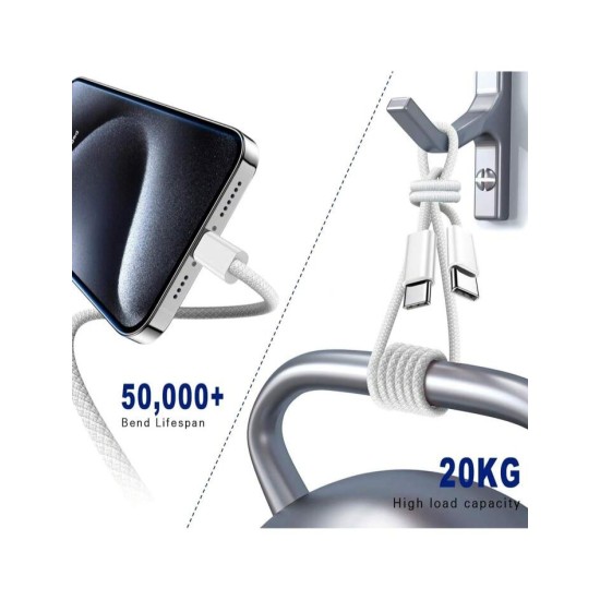  كابل شحن سريع مزدوج USB-C