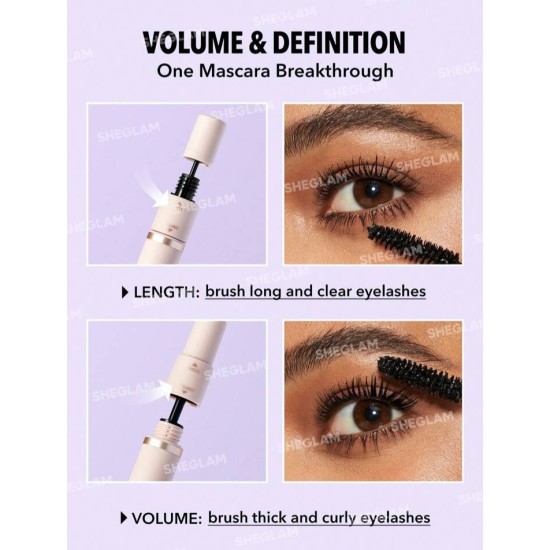 qualitySHEGLAM ماسكارا 2 في 1 من لاش بيستيس لتكثيف الرموش برأسين