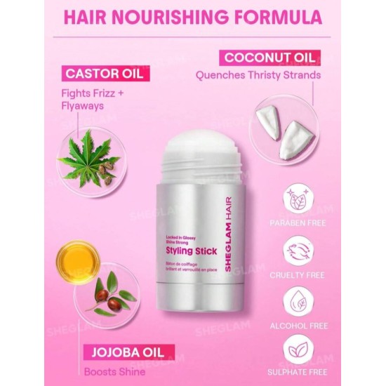 شمع مثبت الشعر SHEGLAM HAIR Locked in Glossy Shine Strong Styling Stick 