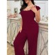  بيجامه مقاسات كبيره للنساء رقبة مربعة مطرز بالزهور