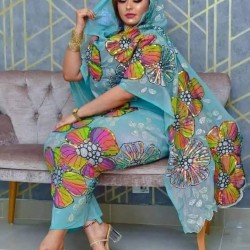 توب حرير مشغول الوان قويه