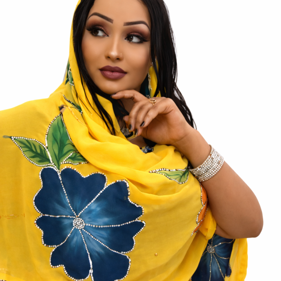 توب حرير باللون الكبريتي